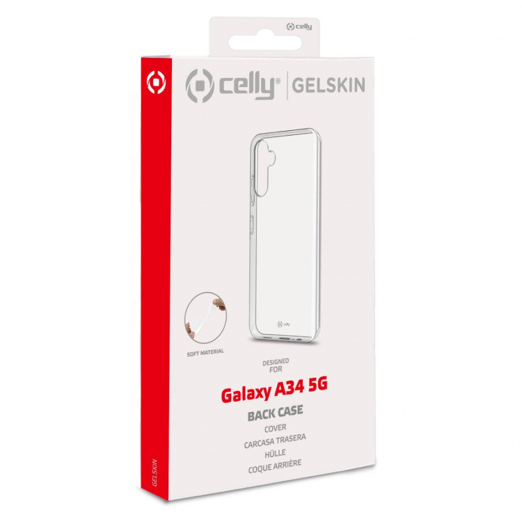 Celly Gelskin TPU-deksel Galaxy A34 5G Transparent