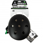 SportMe Skatehjelm S 46-53cm Green Buckle Black SportMe Skatehjelm S 46-53cm Green Buckle Black