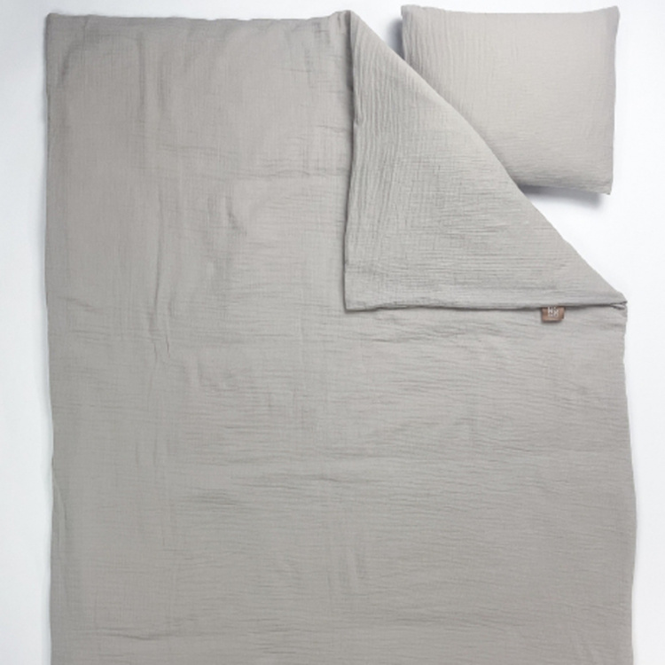 NG Baby Dynetrekk seng Muslin Greige