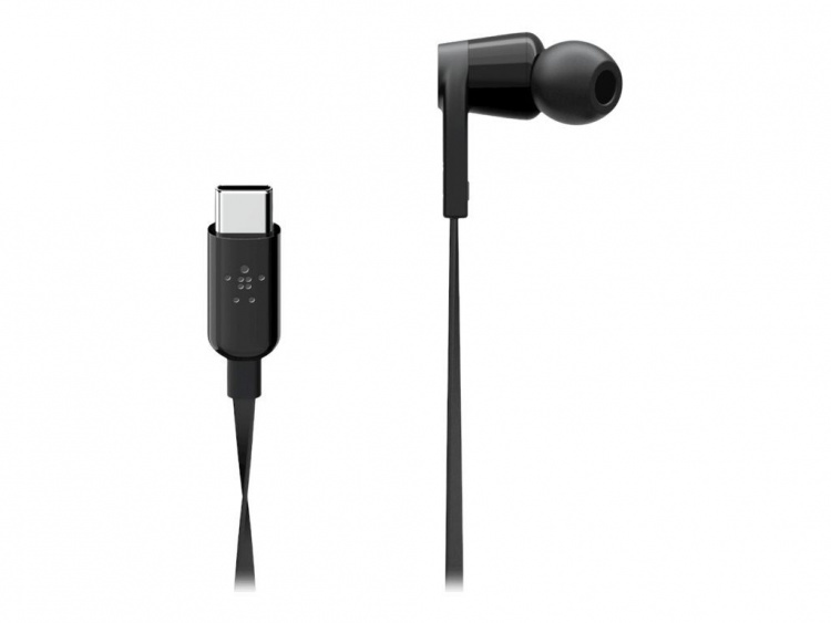 Belkin Usb-C In-Ear-hodetelefoner i svart Belkin Usb-C In-Ear-hodetelefoner i svart