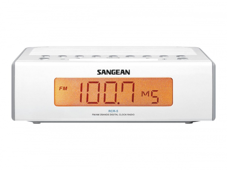 Sangean RCR5 - Klokkeradio, Sølv Sangean RCR5 - Klokkeradio, Sølv