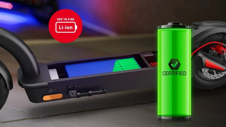 Sharp EM-KS2AEU-B - Elektrisk sparkesykkel med innebygd display, dobbel fjæring bak og appkontroll