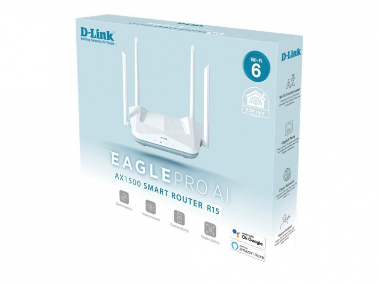 D-Link R15 Eagle Pro AI Wi-fi 6 Smart Router D-Link R15 Eagle Pro AI Wi-fi 6 Smart Router