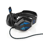 Nedis Gaming Headset | Over-Ear | Stereo | USB Type-A / 2x 3.5 mm | Fold-Away Mikrofon | 2.20 m | LED Nedis Gaming Headset | Over-Ear | Stereo | USB Type-A / 2x 3.5 mm | Fold-Away Mikrofon | 2.20 m | LED