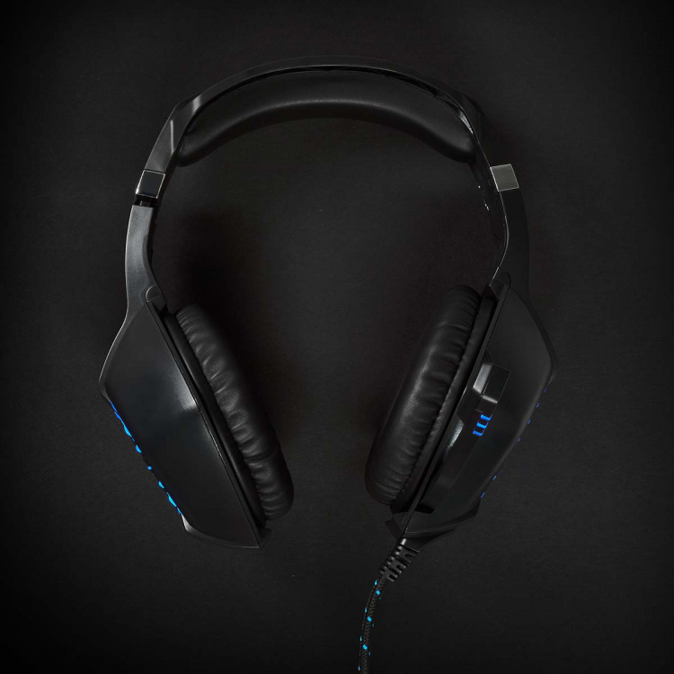 Nedis Gaming Headset | Over-Ear | Stereo | USB Type-A / 2x 3.5 mm | Fold-Away Mikrofon | 2.20 m | LED Nedis Gaming Headset | Over-Ear | Stereo | USB Type-A / 2x 3.5 mm | Fold-Away Mikrofon | 2.20 m | LED