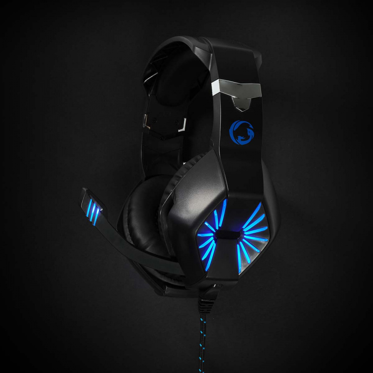Nedis Gaming Headset | Over-Ear | Stereo | USB Type-A / 2x 3.5 mm | Fold-Away Mikrofon | 2.20 m | LED Nedis Gaming Headset | Over-Ear | Stereo | USB Type-A / 2x 3.5 mm | Fold-Away Mikrofon | 2.20 m | LED