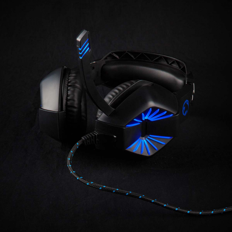 Nedis Gaming Headset | Over-Ear | Stereo | USB Type-A / 2x 3.5 mm | Fold-Away Mikrofon | 2.20 m | LED Nedis Gaming Headset | Over-Ear | Stereo | USB Type-A / 2x 3.5 mm | Fold-Away Mikrofon | 2.20 m | LED