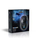 Nedis Gaming Mouse | Wired | 800 / 1200 / 2400 / 3200 / 4800 / 7200 dpi | Justerbar DPI | Antall knapper: 6 | Right-Handed | 1.50 m | LED