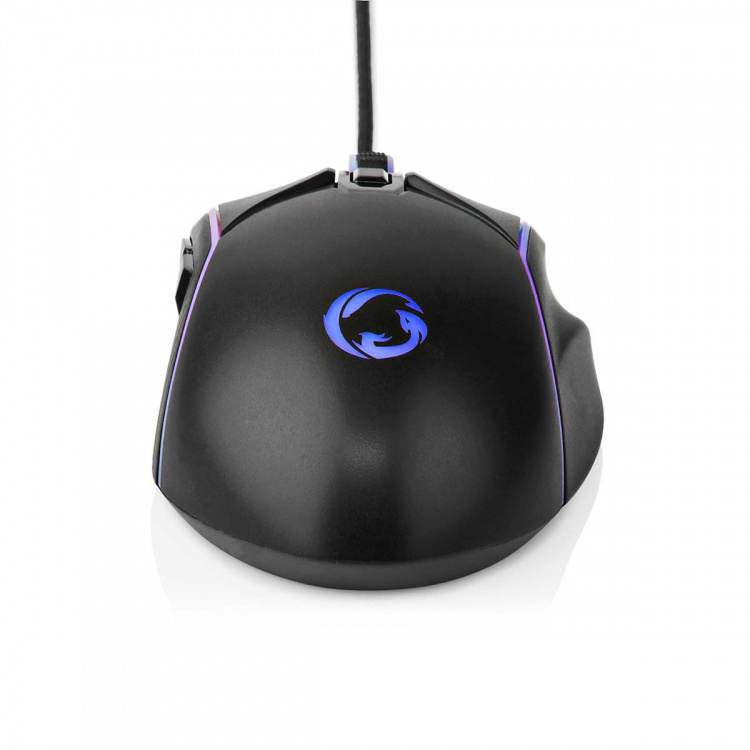 Nedis Gaming Mouse | Wired | 800 / 1200 / 2400 / 3200 / 4800 / 7200 dpi | Justerbar DPI | Antall knapper: 6 | Right-Handed | 1.50 m | LED