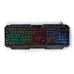 Nedis Wired Gaming Keyboard | USB Type-A | Membrantaster | LED | QWERTY | ND Layout | USB-Strøm | Strømkabel lengde: 1.30 m | Multimedia Nedis Wired Gaming Keyboard | USB Type-A | Membrantaster | LED | QWERTY | ND Layout | USB-Strøm | Strømkabel lengde: 1.30 m | Multimedia