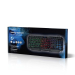 Nedis Wired Gaming Keyboard | USB Type-A | Membrantaster | LED | QWERTY | ND Layout | USB-Strøm | Strømkabel lengde: 1.30 m | Multimedia Nedis Wired Gaming Keyboard | USB Type-A | Membrantaster | LED | QWERTY | ND Layout | USB-Strøm | Strømkabel lengde: 1.30 m | Multimedia