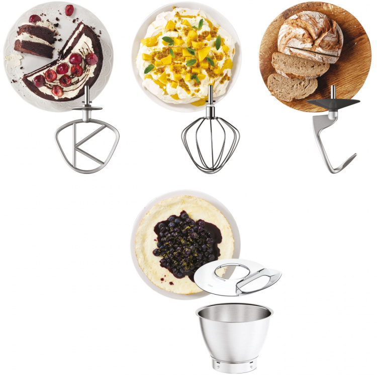 Kenwood Kjøkkenmaskin i titan KVC65.001WH Chef Baker Kenwood Kjøkkenmaskin i titan KVC65.001WH Chef Baker