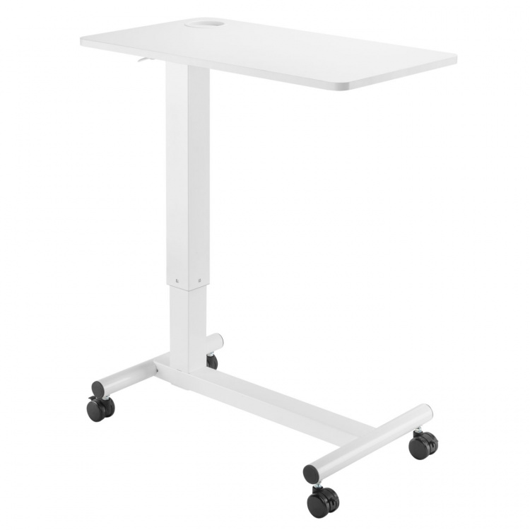 LogiLink Høydejusterbart senge-/sofabord med gassfjær Hvit