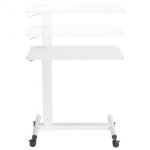 LogiLink Høydejusterbart senge-/sofabord med gassfjær Hvit