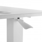 LogiLink Høydejusterbart senge-/sofabord med gassfjær Hvit