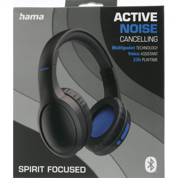 Hama Hodetelefon Over-Ear Spirit Focused ANC Svart
