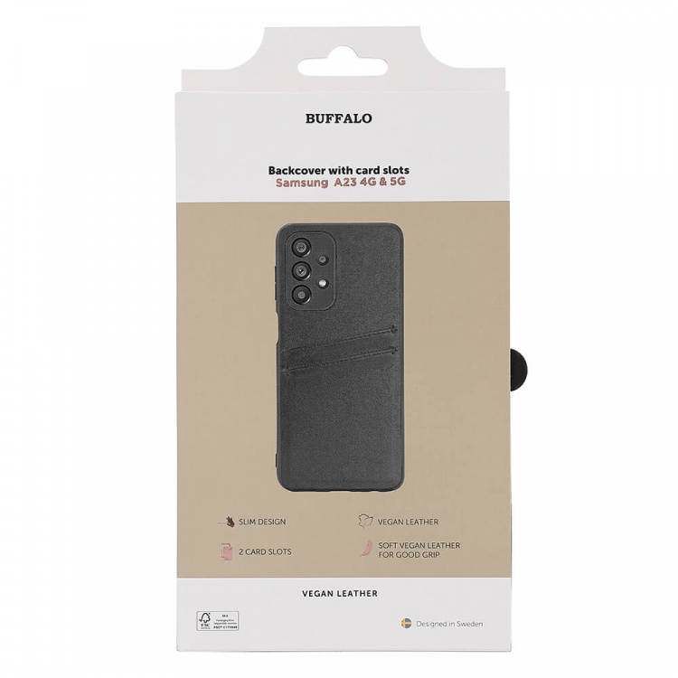 Buffalo Mobildeksel PU Svart - Samsung Galaxy A23 5G