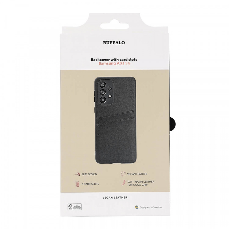 Buffalo Mobildeksel PU Svart - Samsung Galaxy A33 5G