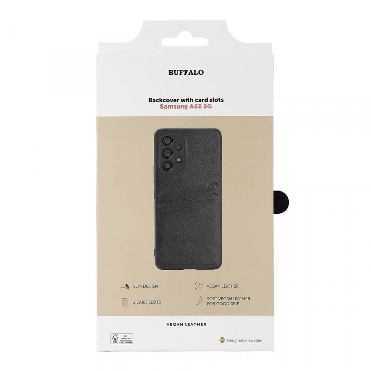 Buffalo Mobildeksel PU Svart - Samsung Galaxy A53 5G