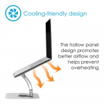 Desire2 Laptopstativ Supreme Dual Pivot Plus Sølv