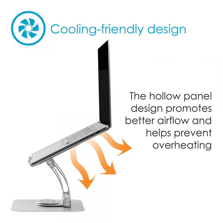 Desire2 Laptopstativ Supreme Dual Pivot Plus Sølv