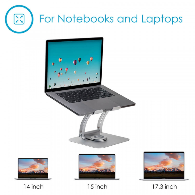 Desire2 Laptopstativ Supreme Dual Pivot Plus Sølv