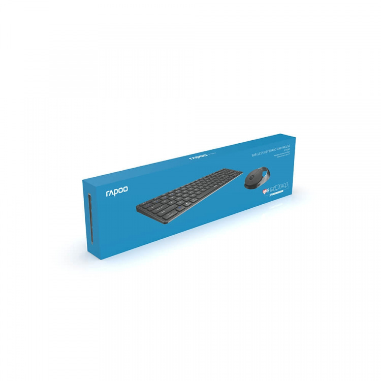 Rapoo Tastatur/Musesett 9750M Multi-Mode Trådløst Mørkegrå Rapoo Tastatur/Musesett 9750M Multi-Mode Trådløst Mørkegrå