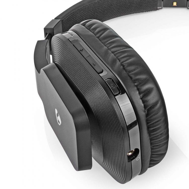 Nedis Trådløs TV hodetelefoner | Wi-Fi | Over-Ear | Maksimal batteritid: 8 timer | 25 m | Digital lyd | Ladestasjon | Sort