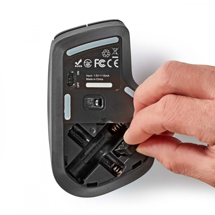 Nedis Mus | Wireless | 800 / 1200 / 1600 dpi | Justerbar DPI | Antall knapper: 6 | Right-Handed