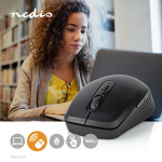 Nedis Mus | Wireless | 800 / 1200 / 1600 dpi | Justerbar DPI | Antall knapper: 6 | Right-Handed