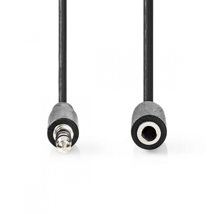 Nedis Stereo lydkabel | 3.5 mm Han | 3.5 mm Hun | Nikkel belagt | 5.00 m | Rund | Sort | Boks