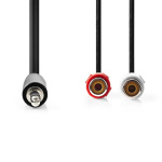 Nedis Stereo lydkabel | 3.5 mm Han | 2x RCA Hun | Nikkel belagt | 0.20 m | Rund | Boks