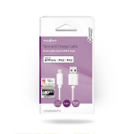 Nedis Lightning Kabel | USB 2.0 | Apple Lightning 8-Pinners | USB-A Han | 480 Mbps | Nikkel belagt | 1.00 m | Rund | PVC | Hvit | Boks