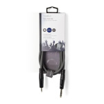 Nedis Stereo lydkabel | 6.35 mm Han | 3.5 mm Han | Nikkel belagt | 1.50 m | Rund | Mørk Grå | Pappetui