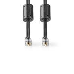 Nedis Stereo lydkabel | 3.5 mm Han | 3.5 mm Han | Gull belagt | 5.00 m | Rund | Antrasitt | Muslingskjell