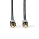 Nedis Stereo lydkabel | 3.5 mm Han | 3.5 mm Han | Gull belagt | 5.00 m | Rund | Grå / Gun Metal Grå | Deksel Vindusboks
