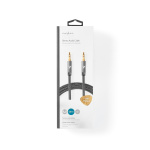 Nedis Stereo lydkabel | 3.5 mm Han | 3.5 mm Han | Gull belagt | 5.00 m | Rund | Grå / Gun Metal Grå | Deksel Vindusboks
