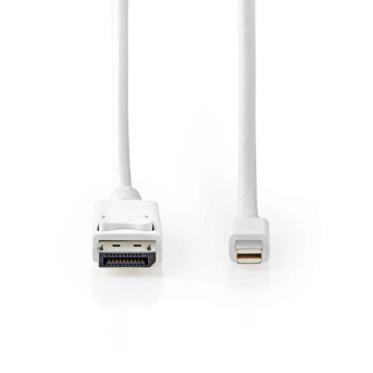 Nedis Mini Displayport-kabel | DisplayPort 1.4 | Mini DisplayPort Han | DisplayPort Han | 48 Gbps | Nikkel belagt | 2.00 m | Rund | PVC | Hvit | Blister
