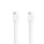 Nedis Mini Displayport-kabel | DisplayPort 1.4 | Mini DisplayPort Han | Mini DisplayPort Han | 48 Gbps | Nikkel belagt | 2.00 m | Rund | PVC | Hvit | Blister