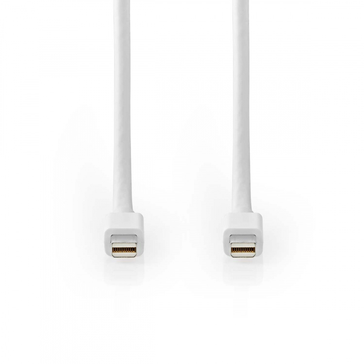 Nedis Mini Displayport-kabel | DisplayPort 1.4 | Mini DisplayPort Han | Mini DisplayPort Han | 48 Gbps | Nikkel belagt | 2.00 m | Rund | PVC | Hvit | Blister
