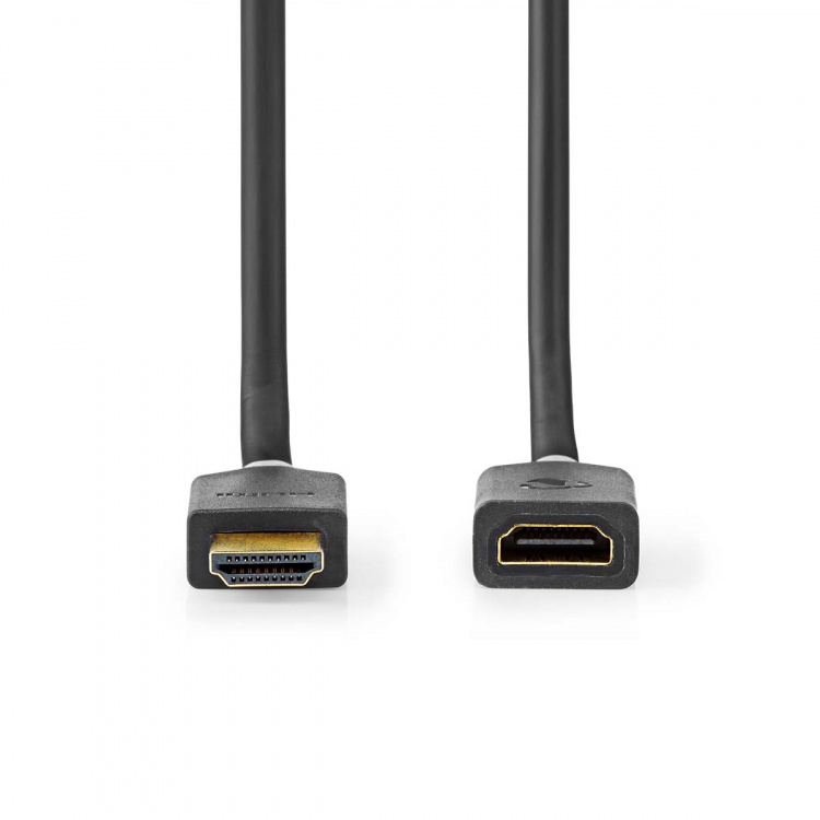 Nedis High Speed ​​HDMI ™ kabel med Ethernet | HDMI ™ -kontakt | HDMI™ Output | 4K@60Hz | ARC | 18 Gbps | 2.00 m | Rund | PVC | Antrasitt | Boks