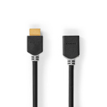 Nedis High Speed ​​HDMI ™ kabel med Ethernet | HDMI ™ -kontakt | HDMI™ Output | 4K@60Hz | ARC | 18 Gbps | 3.00 m | Rund | PVC | Antrasitt | Boks
