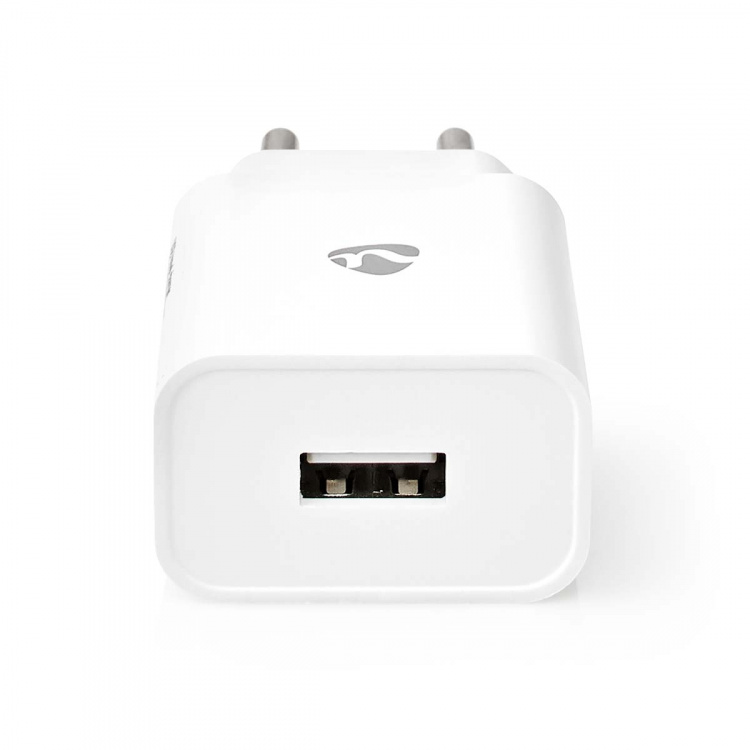 Nedis vegg lader | 12 W | Hurtigladefunksjon | 2.4 A | Antall utganger: 1 | USB-A | Micro USB (Løs) Kabel | 1.00 m | Single Voltage Output | Hvit