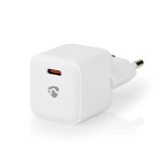 Nedis vegg lader | 20 W | PD3.0 20W | Hurtigladefunksjon | 1.67 A / 2.22 A / 3.0 A | Antall utganger: 1 | USB-C™ | Automatisk Spenning Utvalg | Hvit