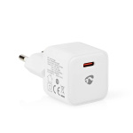 Nedis vegg lader | 20 W | PD3.0 20W | Hurtigladefunksjon | 1.67 A / 2.22 A / 3.0 A | Antall utganger: 1 | USB-C™ | Automatisk Spenning Utvalg | Hvit