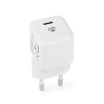 Nedis vegg lader | 30 W | PD3.0 30W | Hurtigladefunksjon | 1.5 / 2.0 / 2.5 / 3.0 A | Antall utganger: 1 | USB-C™ | Automatisk Spenning Utvalg | Hvit