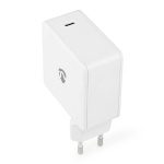 Nedis vegg lader | 100 W | GaN | Hurtigladefunksjon | 3.0 / 5.0 A | Antall utganger: 1 | USB-C™ | Automatisk Spenning Utvalg | Hvit Nedis vegg lader | 100 W | GaN | Hurtigladefunksjon | 3.0 / 5.0 A | Antall utganger: 1 | USB-C™ | Automatisk Spenning Utvalg | Hvit