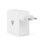 Nedis vegg lader | 100 W | GaN | Hurtigladefunksjon | 3.0 / 5.0 A | Antall utganger: 1 | USB-C™ | Automatisk Spenning Utvalg | Hvit Nedis vegg lader | 100 W | GaN | Hurtigladefunksjon | 3.0 / 5.0 A | Antall utganger: 1 | USB-C™ | Automatisk Spenning Utvalg | Hvit