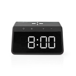 Nedis Alarm clock wireless charger | Qi sertifisert | 5 / 7.5 / 10 / 15 W | USB-A Male | Nattlys | 2 Alarmtider | slumrefunksjon
