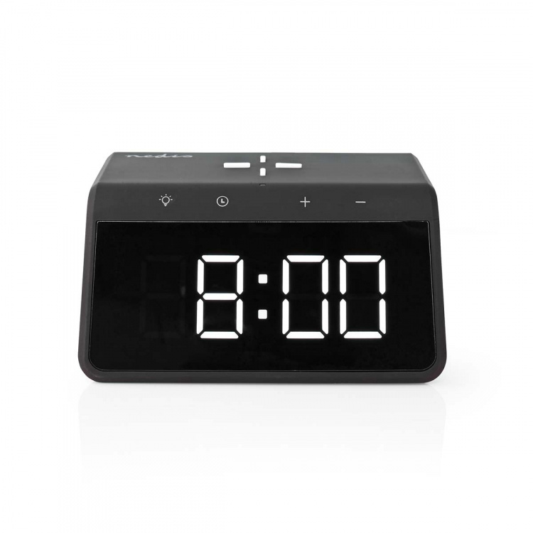 Nedis Alarm clock wireless charger | Qi sertifisert | 5 / 7.5 / 10 / 15 W | USB-A Male | Nattlys | 2 Alarmtider | slumrefunksjon